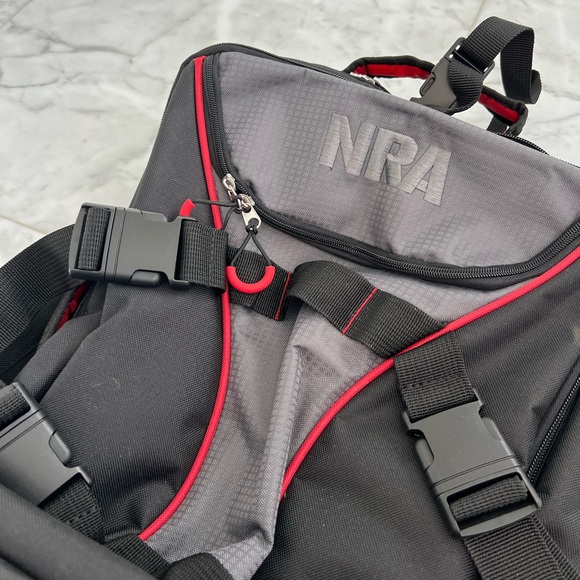 NWOT NRA Black Rolling Backpack Travel Duffle Bag - Picture 12 of 12